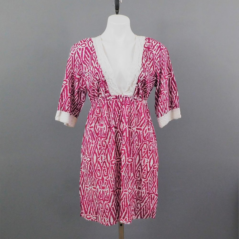 Merona Women Dress Purple White M